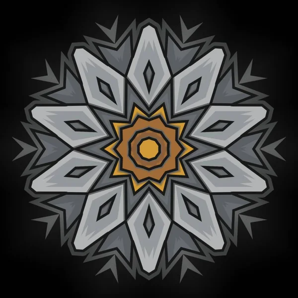 Mandala Kwiat Ozdoba Koncepcja Projektowania Elementów — Zdjęcie stockowe
