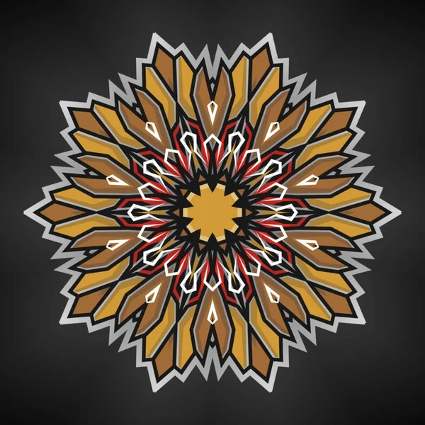Mandala Ornamentale Dekoration Design Farbenfrohes Gestaltungselement Für Textilien Stoff Rahmen — Stockfoto