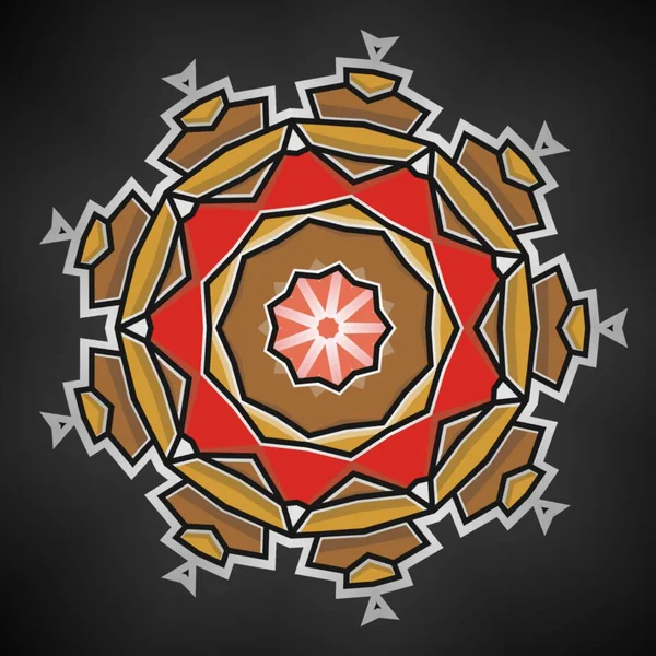 Element Tasarımı Için Mandala Çiçek Dekoratif Tasarım Kavramı — Stok fotoğraf