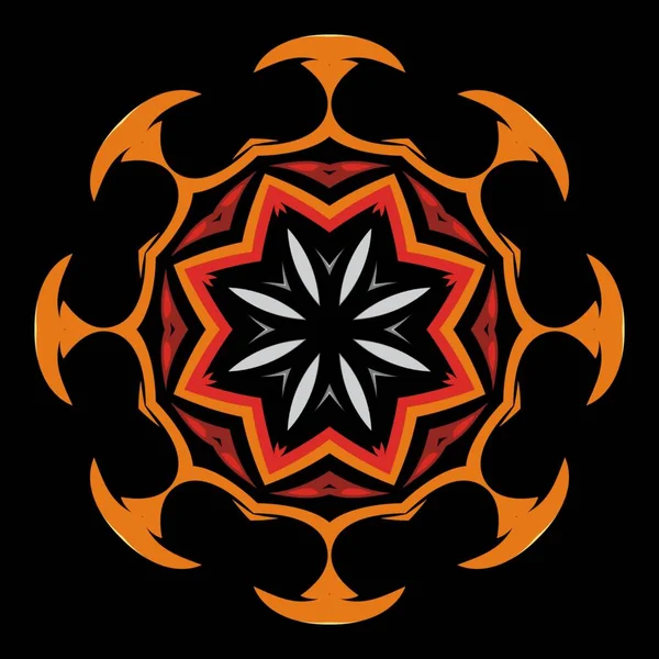 Element Tasarımı Için Mandala Çiçek Dekoratif Tasarım Kavramı — Stok fotoğraf