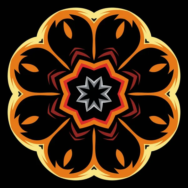 Mandala Virág Díszítő Design Koncepció Elem Design — Stock Fotó