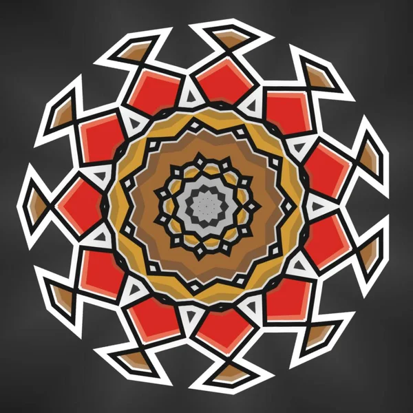 Mandala Ornament Decorare Etnică Element Design Colorat Pentru Textile Țesături — Fotografie, imagine de stoc