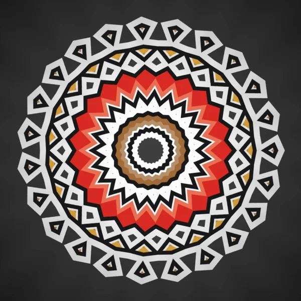 Mandala Ornamento Decoração Étnica Elemento Design Colorido Para Têxteis Tecidos — Fotografia de Stock