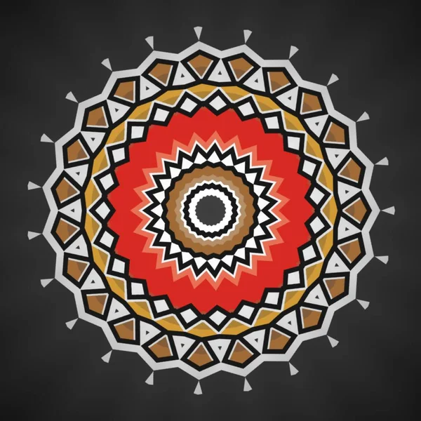 Mandala Ozdoba Etniczne Dekoracje Kolorowy Element Projektowy Dla Tekstyliów Tkanin — Zdjęcie stockowe