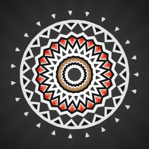 Mandala Ornament Ethnische Dekoration Farbenfrohes Gestaltungselement Für Textilien Stoff Rahmen — Stockfoto
