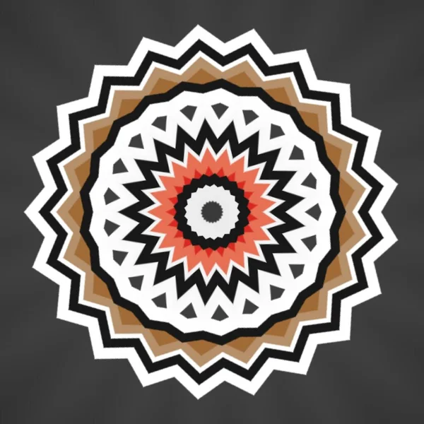 Mandala Blume Schmuck Ethnische Dekoration Farbenfrohes Gestaltungselement Für Textilien Stoff — Stockfoto