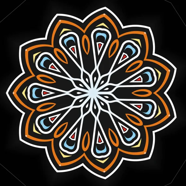 Mandala Ornate Koncepcji Projektowania Elementów — Zdjęcie stockowe