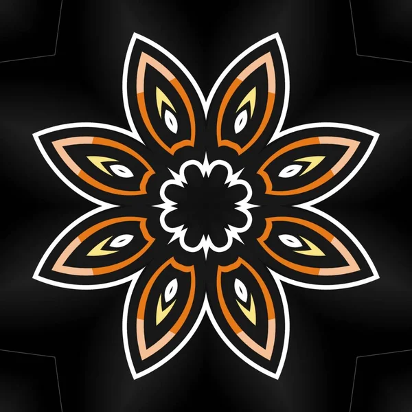 Mandala Flor Ornamento Decoração Étnica Elemento Design Colorido Para Têxteis — Fotografia de Stock
