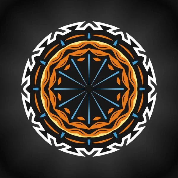 Mandala Ozdoba Etniczne Dekoracje Kolorowy Element Projektowy Dla Tekstyliów Tkanin — Zdjęcie stockowe