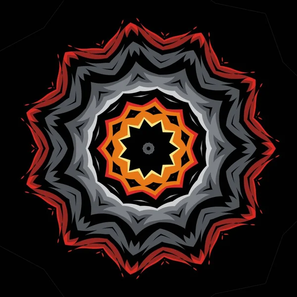 Mandala Λουλούδι Στολίδι Έθνικ Διακόσμηση Πολύχρωμο Σχεδιαστικό Στοιχείο Για Ύφασμα — Φωτογραφία Αρχείου