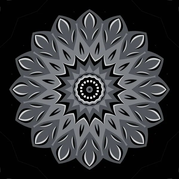 Mandala Květinová Ozdoba Etnické Dekorace Barevný Designový Prvek Pro Potisk — Stock fotografie