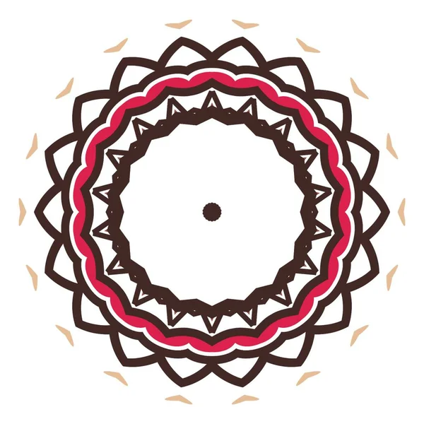 Mandala Blume Schmuck Ethnische Dekoration Elementdesign Für Textilien Stoffe Rahmen — Stockfoto