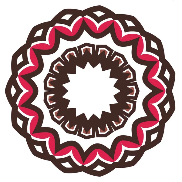 Mandala Blume Schmuck Ethnische Dekoration Elementdesign Für Textilien Stoffe Rahmen — Stockfoto