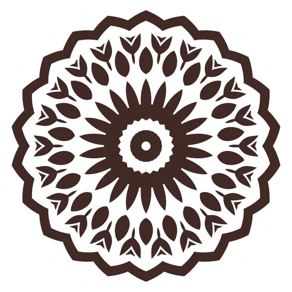 Квіткова Прикраса Мандала Дизайн Елементів Текстилю Тканини Рамки Кордону Або — стокове фото