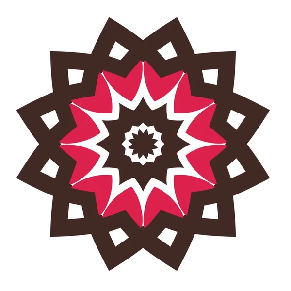 Dekoration Mit Mandalablüten Elementdesign Für Textilien Stoffe Rahmen Und Rahmen — Stockfoto
