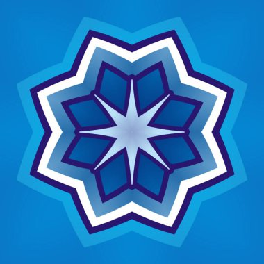 Element tasarımı için mandala mavi süslemesi