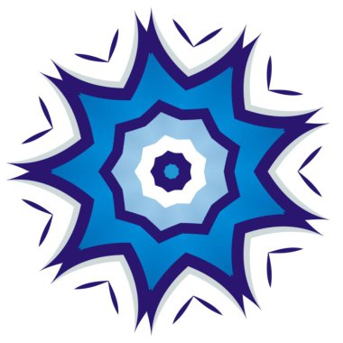 Element tasarımı için mandala mavi süslemesi