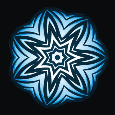 Mandala çiçeği, etnik dekorasyon süsü. Tekstil, kumaş, çerçeve ve kenar ya da moda kağıdı baskısı için element tasarımı.