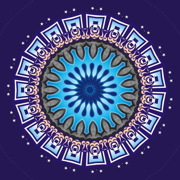 Mandala Abstrakte Ornamentale Dekoration Elementdesign Für Textilien Stoffe Rahmen Und — Stockfoto