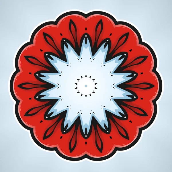 Element Tasarımı Için Mandala Çiçek Süslemesi — Stok fotoğraf