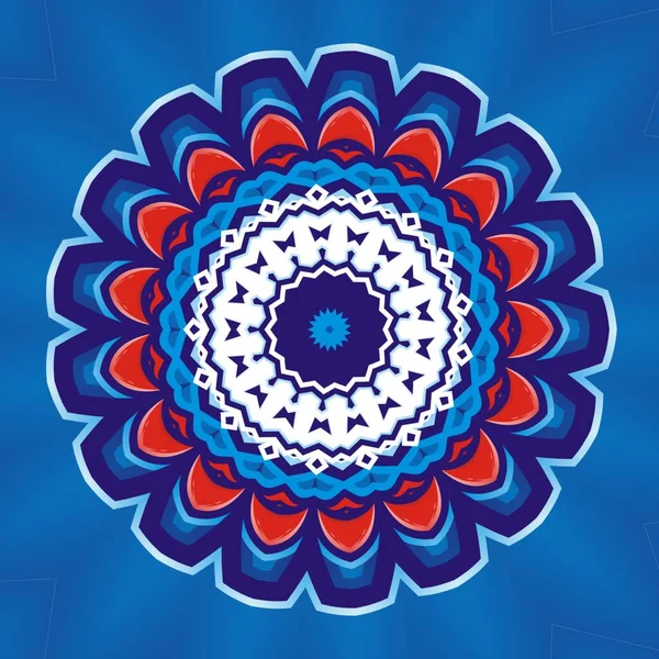 stock image Mandala blue ornament decoration for element design