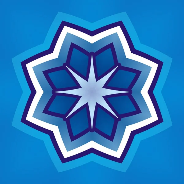 Decoración Adorno Azul Mandala Para Diseño Elementos —  Fotos de Stock