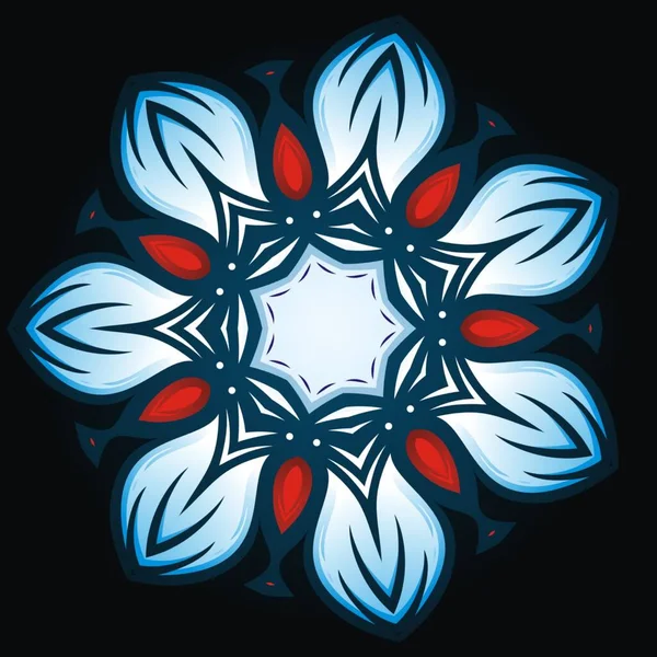 Element Tasarımı Için Mandala Çiçek Süslemesi — Stok fotoğraf
