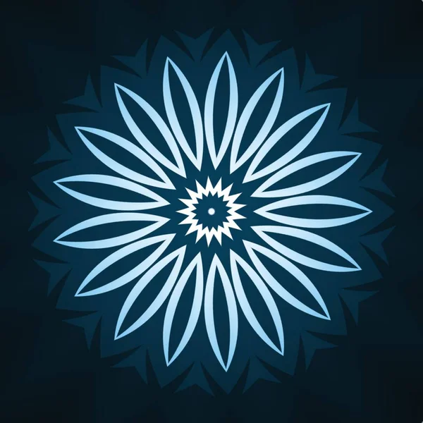 Mandala Dekoracji Kwiat Projektowanie Elementów Dla Tekstyliów Tkanin Ram Obramowań — Zdjęcie stockowe