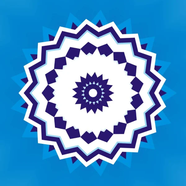 Синий Орнамент Мандала Оформления Элементов — стоковое фото