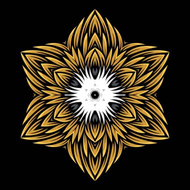 Element tasarımı için mandala dekoratif tasarım kavramı
