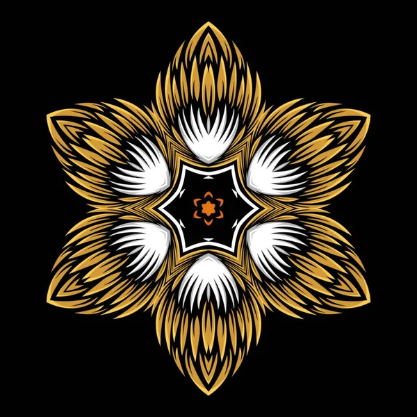 Mandala Prydnad Etnisk Dekoration Element Design För Textil Tyg Ram — Stockfoto
