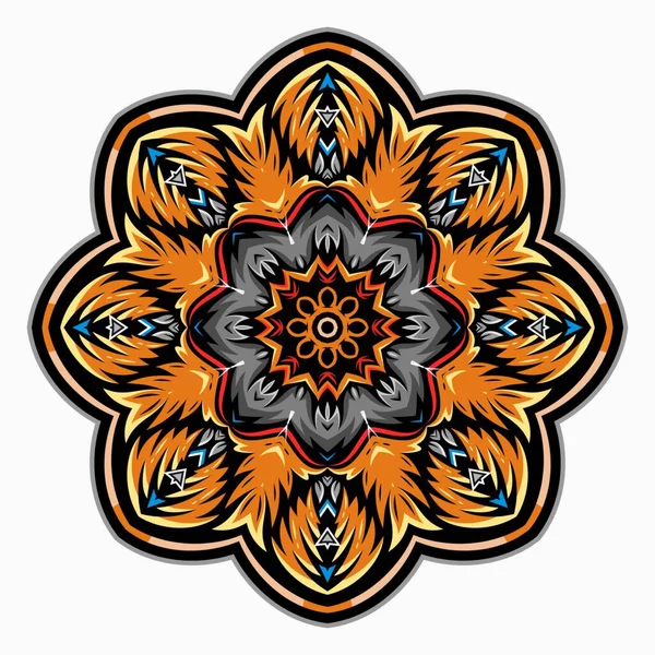 Mandala Ozdoba Etniczne Dekoracje Projektowanie Elementów Dla Tekstyliów Tkanin Ram — Zdjęcie stockowe