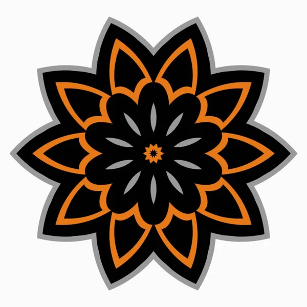 Mandala Decoração Simples Flor Elemento Design Para Têxteis Tecido Moldura — Fotografia de Stock
