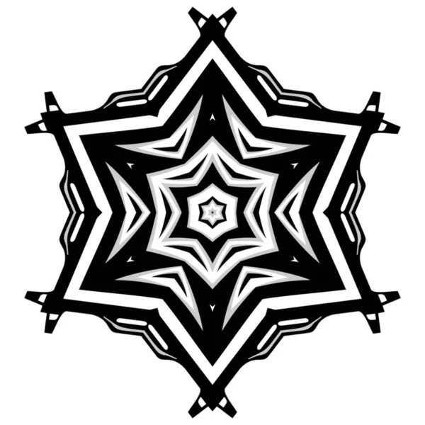 Mandala Decoración Ornamental Sencilla Para Diseño Elementos Color Blanco Negro —  Fotos de Stock