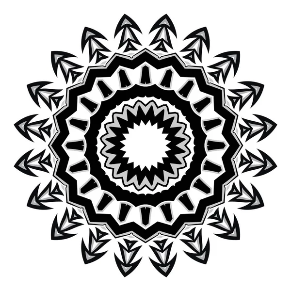Mandala Décoration Ornementale Simple Pour Conception Éléments Couleur Noire Blanche — Photo