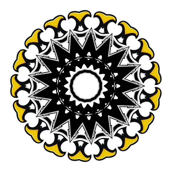 Mandala Dísz Etnikai Dekoráció Textil Textil Keret Határelemtervezés Vagy Divatpapír — Stock Fotó