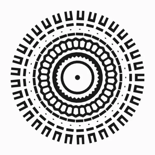 Mandala Eenvoudige Decoratie Ontwerp Element Ontwerp Voor Textiel Stof Frame — Stockfoto