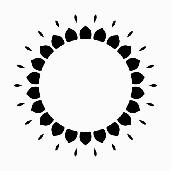 Mandala Semplice Decorazione Ornamentale Design Degli Elementi Colore Bianco Nero — Foto Stock