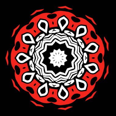 Mandala element tasarımı için basit süs konsepti