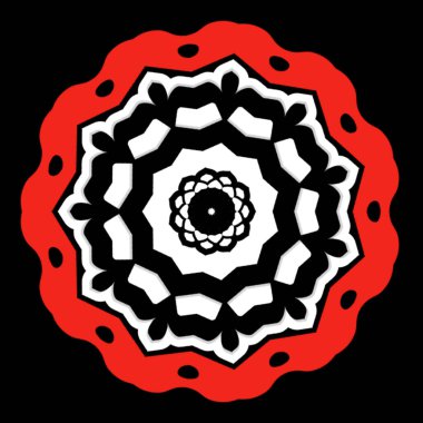 Mandala element tasarımı için basit süs konsepti