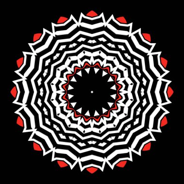 Mandala süs tasarımı. Tekstil, kumaş, çerçeve ve kenar ya da moda kağıdı baskısı için element tasarımı.