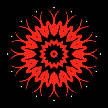 Mandala element tasarımı için basit süs konsepti