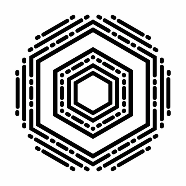 Mandala Απλή Διακοσμητική Έννοια Για Σχεδιασμό Στοιχείο Μαύρο Και Άσπρο — Φωτογραφία Αρχείου