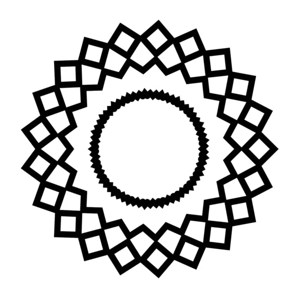 Мандала Проста Декоративна Квіткова Концепція Дизайну Елементів Чорного Білого Кольорів — стокове фото