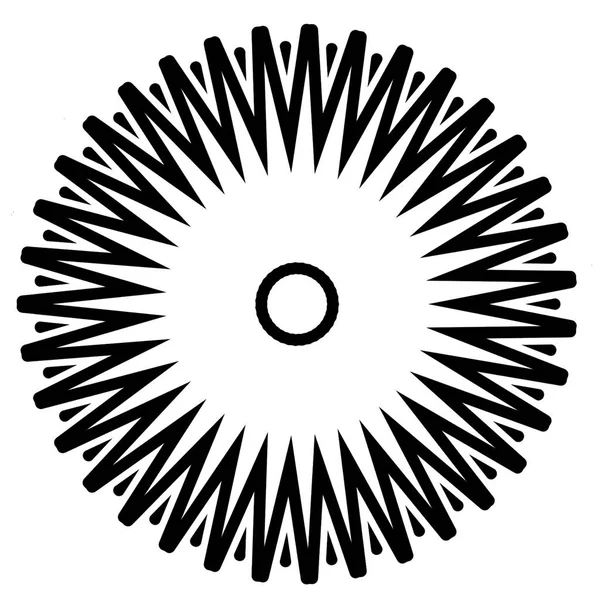 Mandala Einfaches Ornamentales Konzept Für Elementdesign Auf Schwarzer Und Weißer — Stockfoto