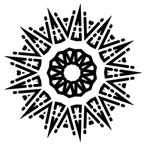 Mandala Einfaches Ornamentales Konzept Für Elementdesign Auf Schwarzer Und Weißer — Stockfoto
