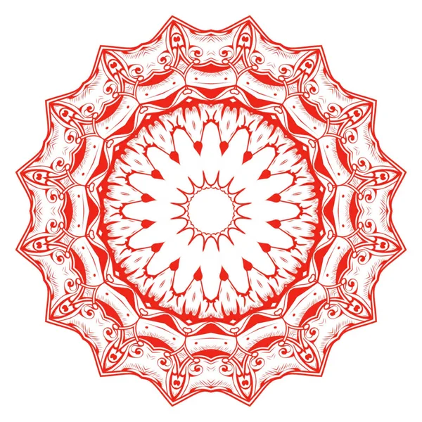 Mandala Flower Ornate Decoration Element Design Textile Fabric Frame Border — Stock Photo, Image
