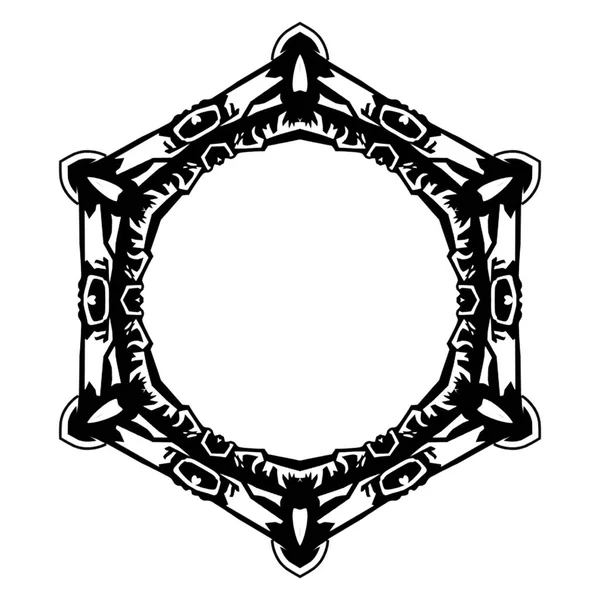 Mandala Proste Dekoracyjne Koncepcja Projektowania Elementów Kolor Czarny Biały — Zdjęcie stockowe