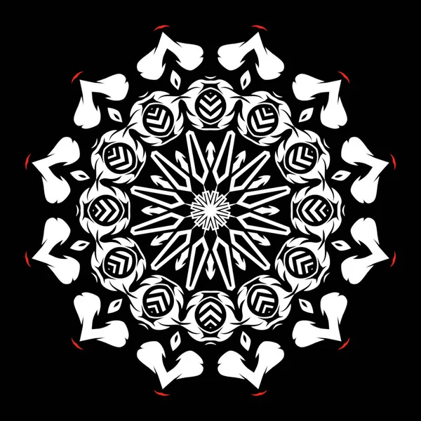 Mandala Prydnad Dekoration Design Element Design För Textil Tyg Ram — Stockfoto