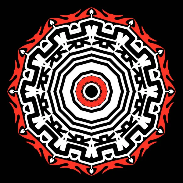 Mandala Ozdoba Projekt Dekoracji Projektowanie Elementów Dla Tekstyliów Tkanin Ram — Zdjęcie stockowe